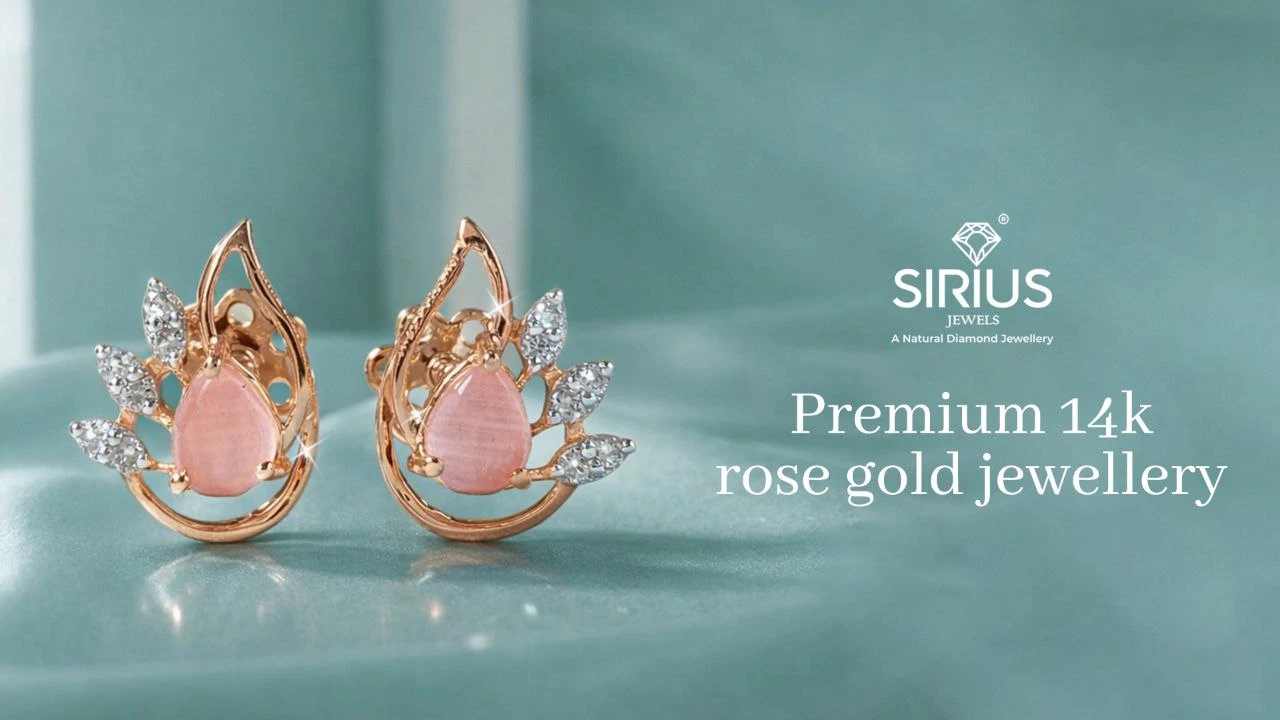 Girls Yellow Gold Earrings Design